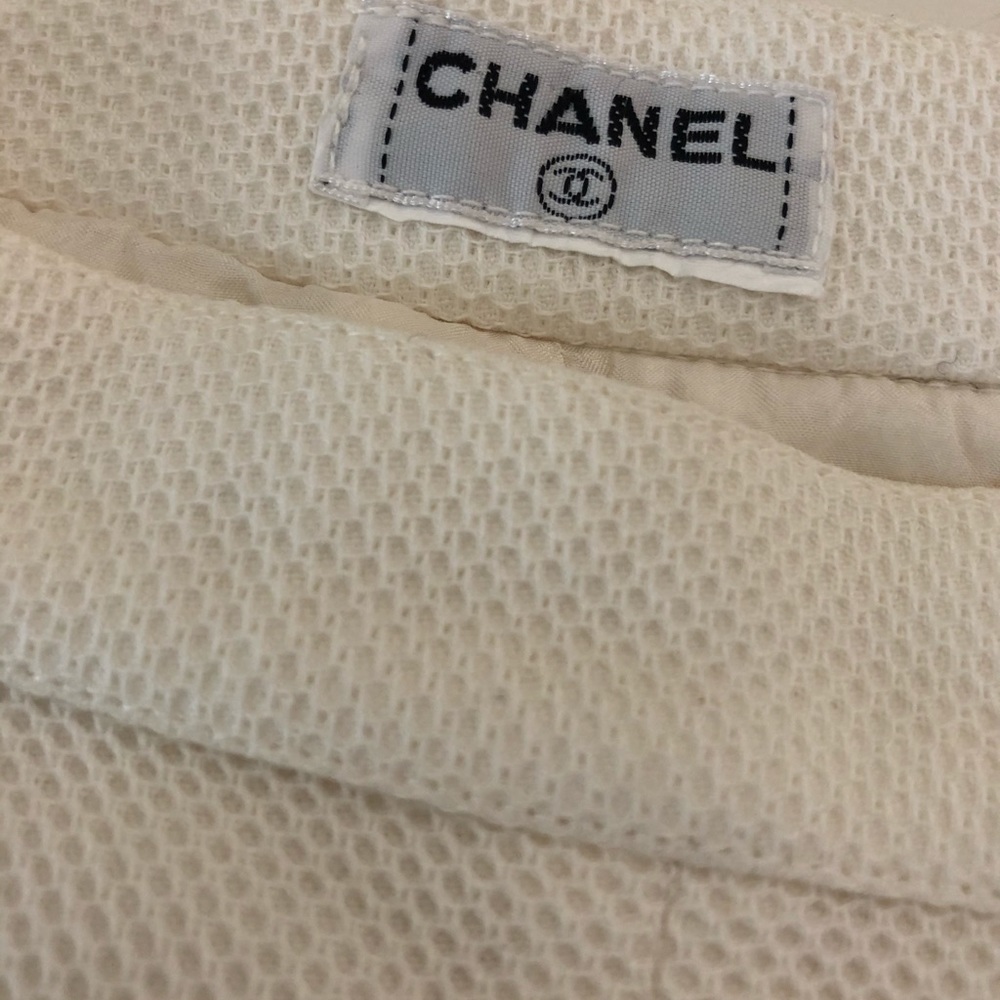 Chanel Paris White Shorts Vintage